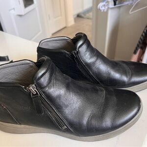 Worn a few times.  Bought while in Germany. Very comfortable booties